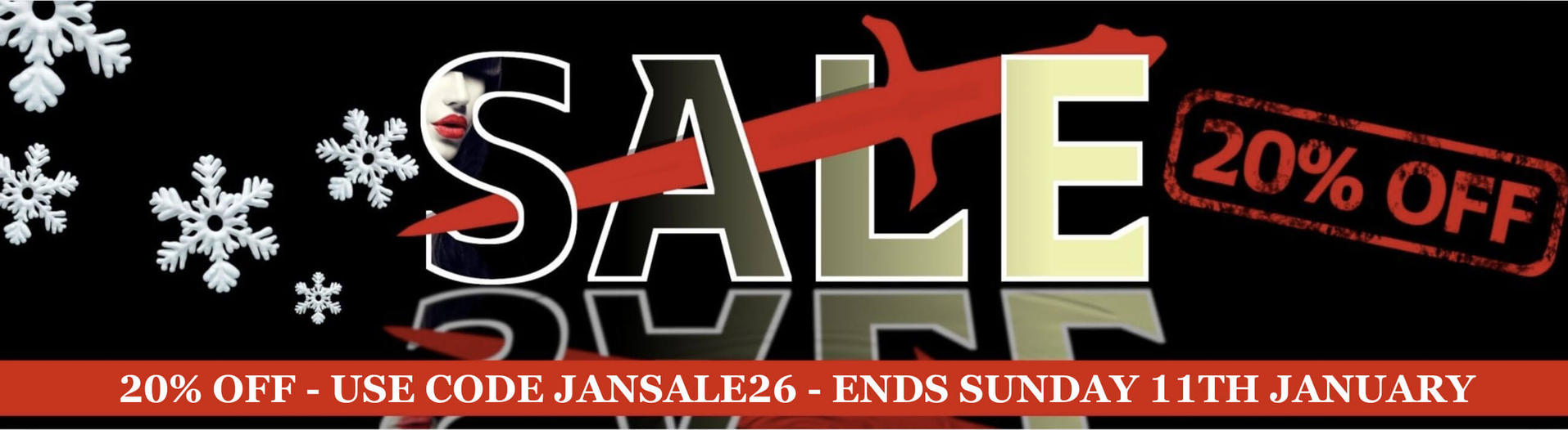 20% OFF - USE CODE JANSALE26 - ENDS SUNDAY 11TH JANUARY